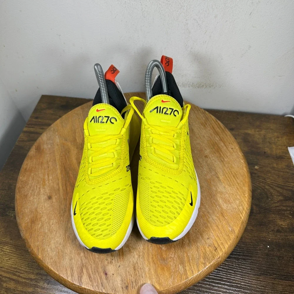 Nike Air Max 270 Womens 5.5 Yellow White Black Sneakers DQ4694-700